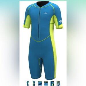 New Open Bag Hevto Kid Wetsuit Shorty 4 Boys Toddler Girls Youth 2mm Neoprene 12